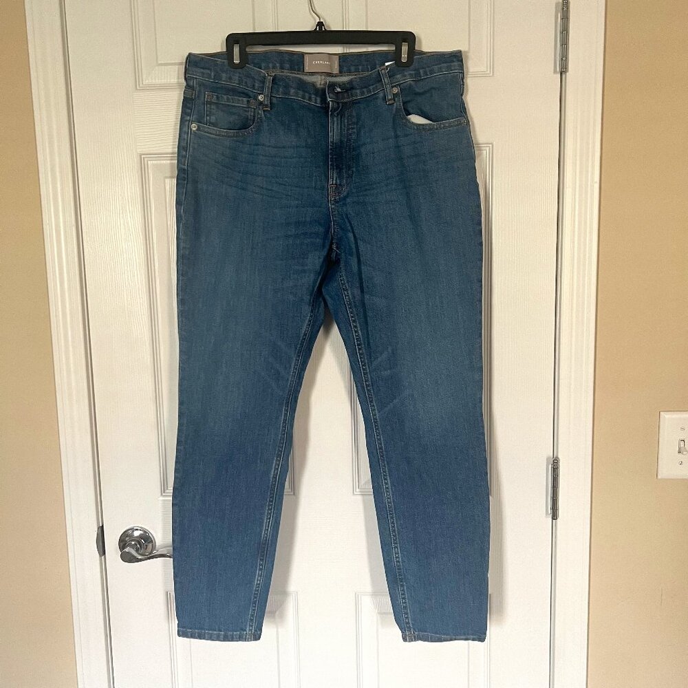 Everlane Mid Blue Straight-Leg Jeans